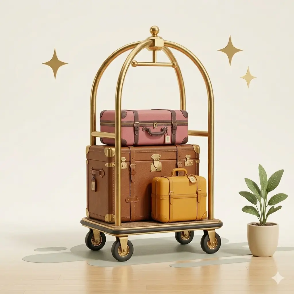 Hospitality luggage cart