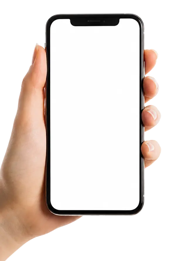 Hand holding phone